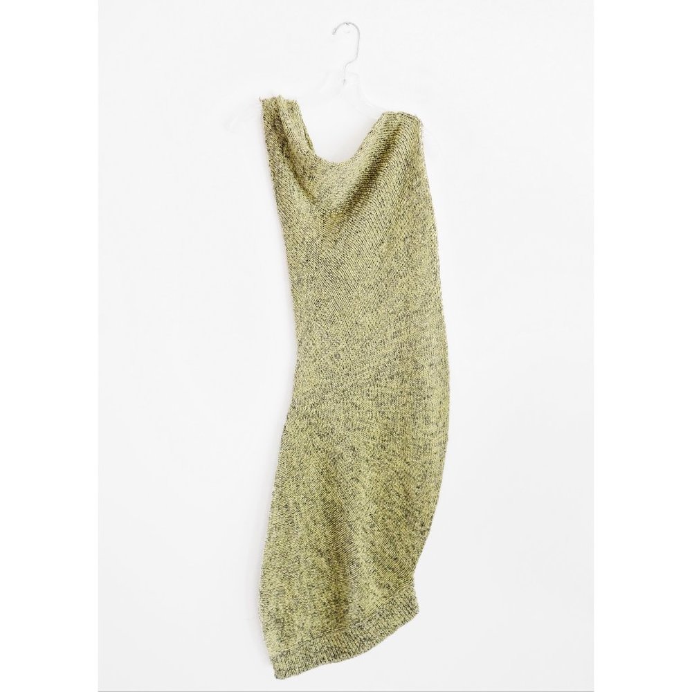 Creatures of Comfort Yellow Grey Knit Dress M NWT